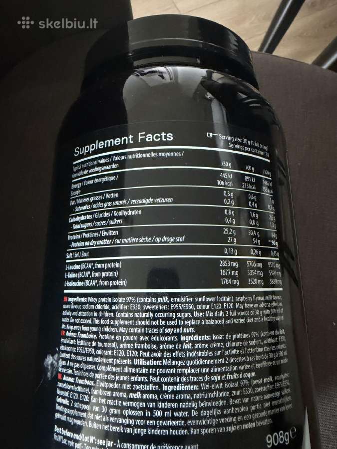 Qnt Metapure Whey Isolate Raspberry Flavor - nuotraukos Nr. 2
