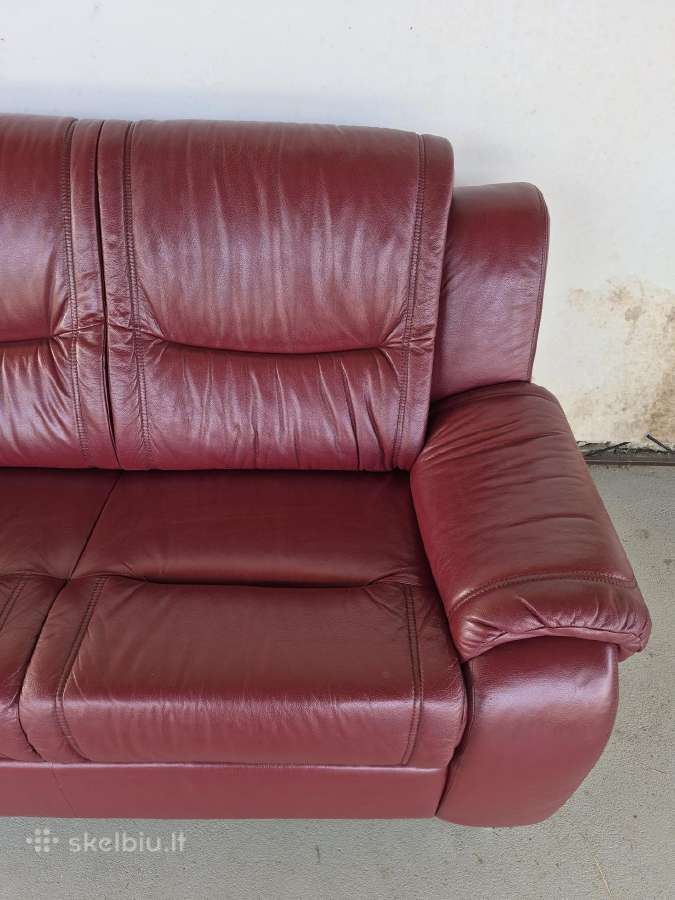Odinė sofa - nuotraukos Nr. 3
