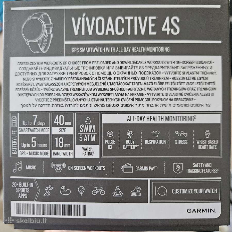 Garmin laikrodis Vivoactiv4 - nuotraukos Nr. 5