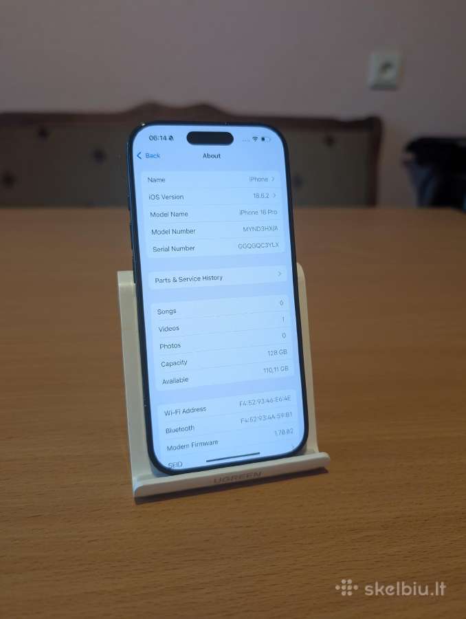 iPhone 16 pro, 100% battery health, su defektu! - nuotraukos Nr. 7