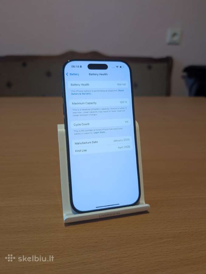 iPhone 16 pro, 100% battery health, su defektu! - nuotraukos Nr. 8