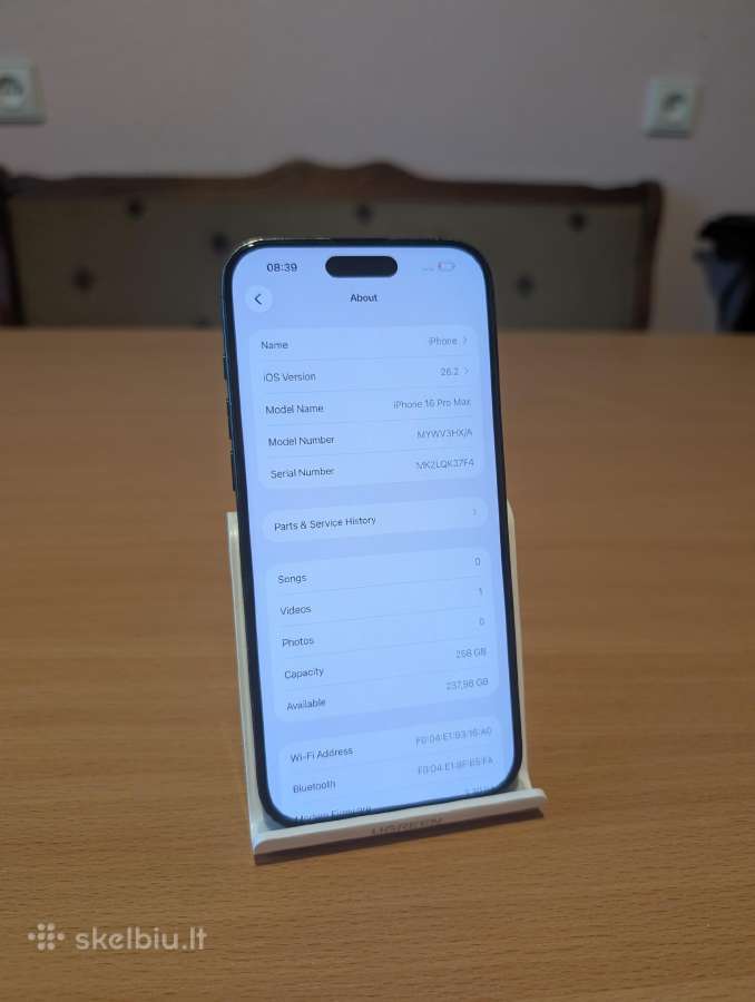 iPhone 16 pro max, 92% health, su defektu - nuotraukos Nr. 7