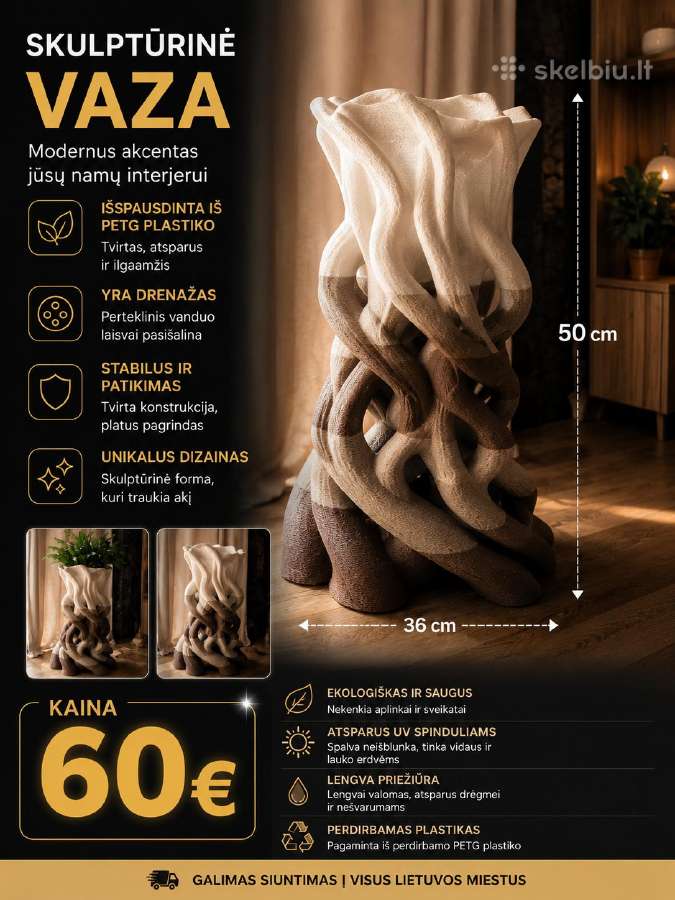 Vaza – medžio kelmo dizainas - nuotraukos Nr. 12