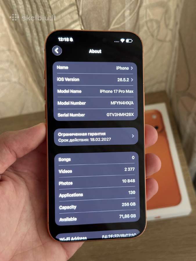 iPhone 17 Pro Max 256gb - nuotraukos Nr. 6