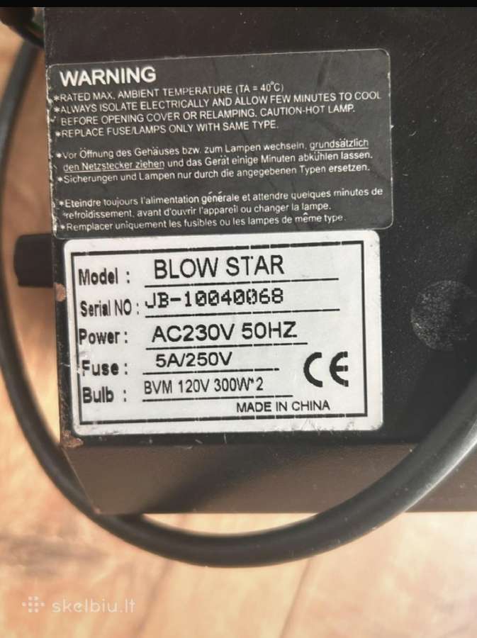 Disko šviestuvas (efektas) Blow Star - nuotraukos Nr. 7