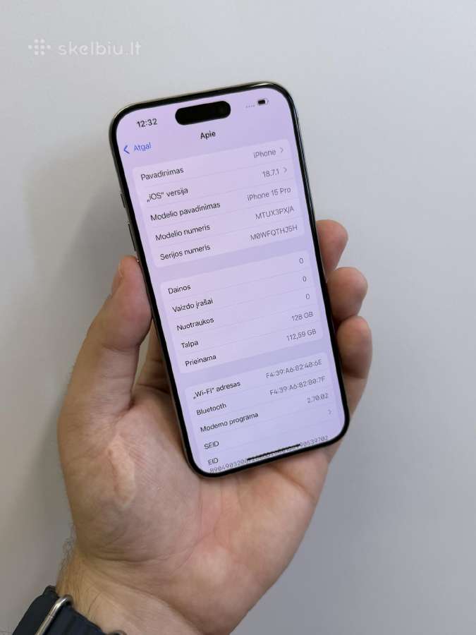 iPhone 15 Pro 128 - 89% - nuotraukos Nr. 6