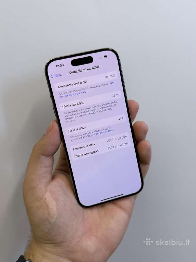 iPhone 15 Pro 128 - 89% - nuotraukos Nr. 7