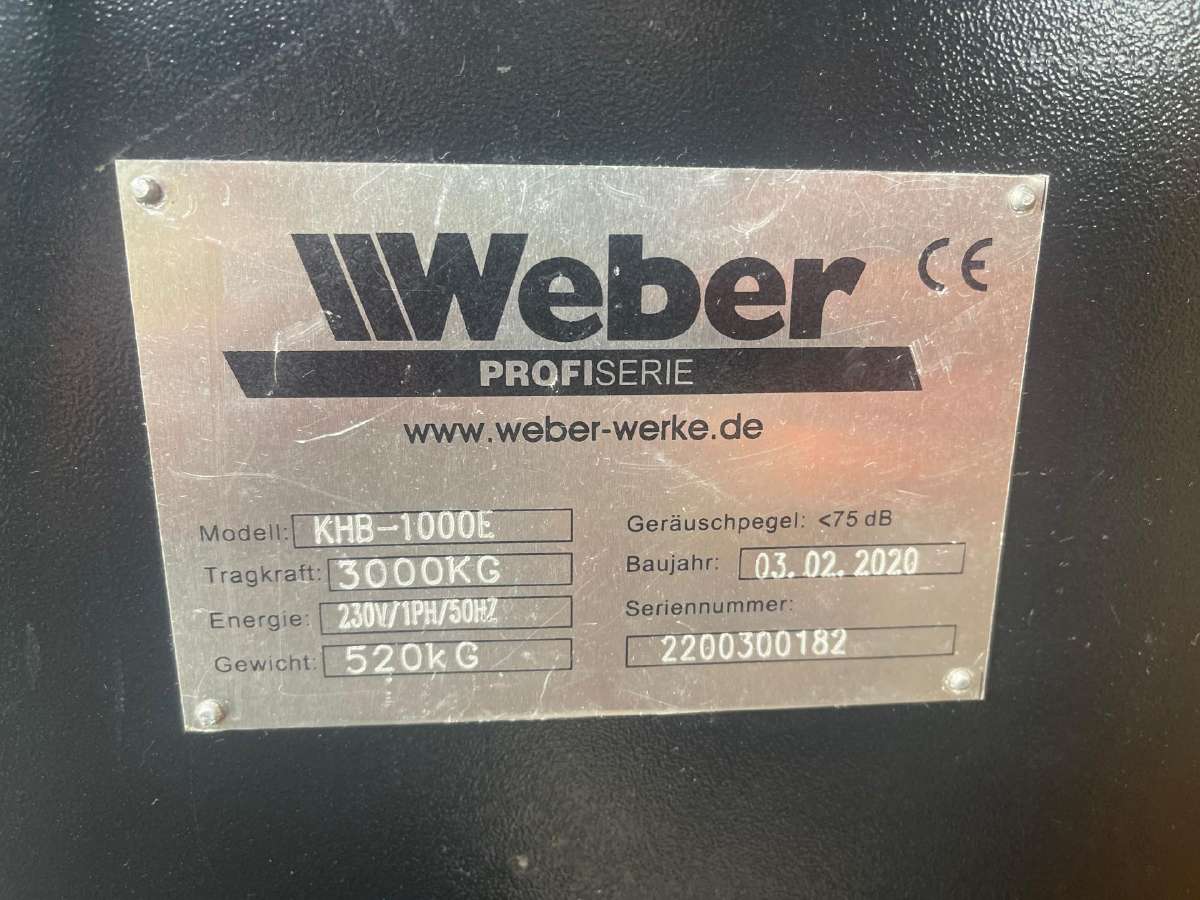 Mobilus žirklinis keltuvas Weber Khb-1000e (220v) - nuotraukos Nr. 10