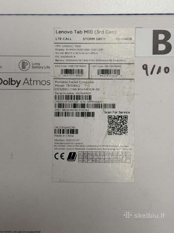 Lenovo Tab M10 Gen 3 / M10 Fhd Plus / M10 - nuotraukos Nr. 2