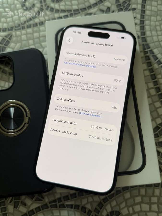 iPhone 15 128gb Black - nuotraukos Nr. 5