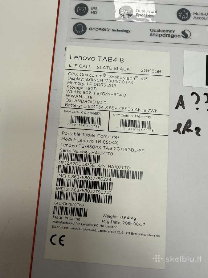 Lenovo Tab m8 HD ir Tab 48 - nuotraukos Nr. 5