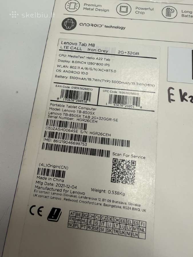 Lenovo Tab m8 HD ir Tab 48 - nuotraukos Nr. 9