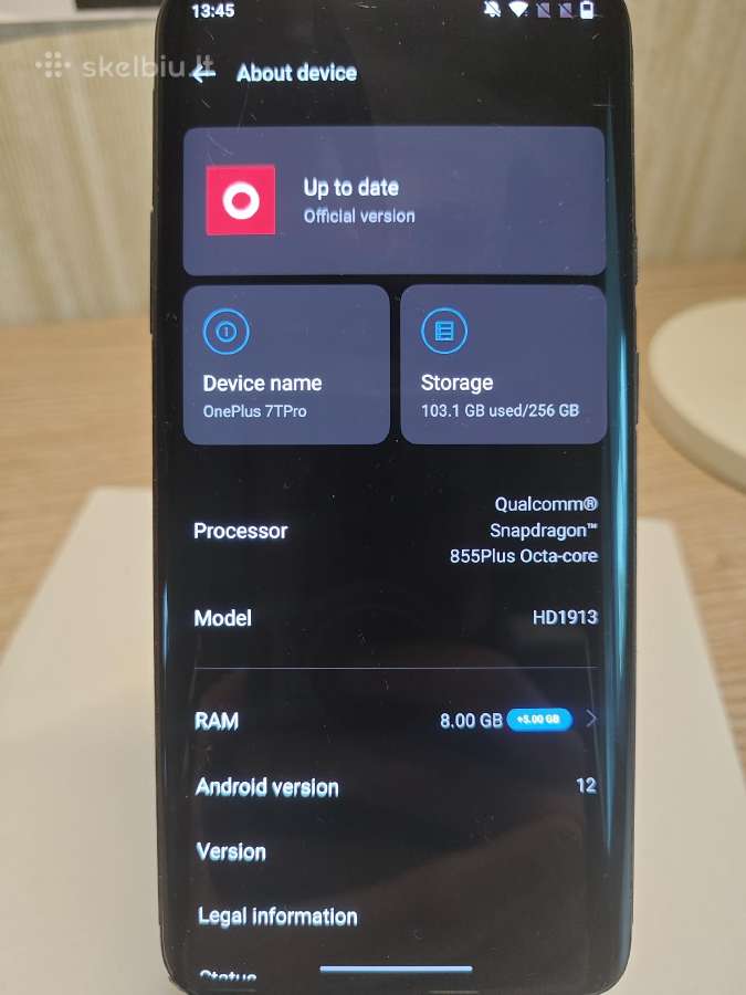 Oneplus 7t Pro 8gb/256gb - nuotraukos Nr. 12