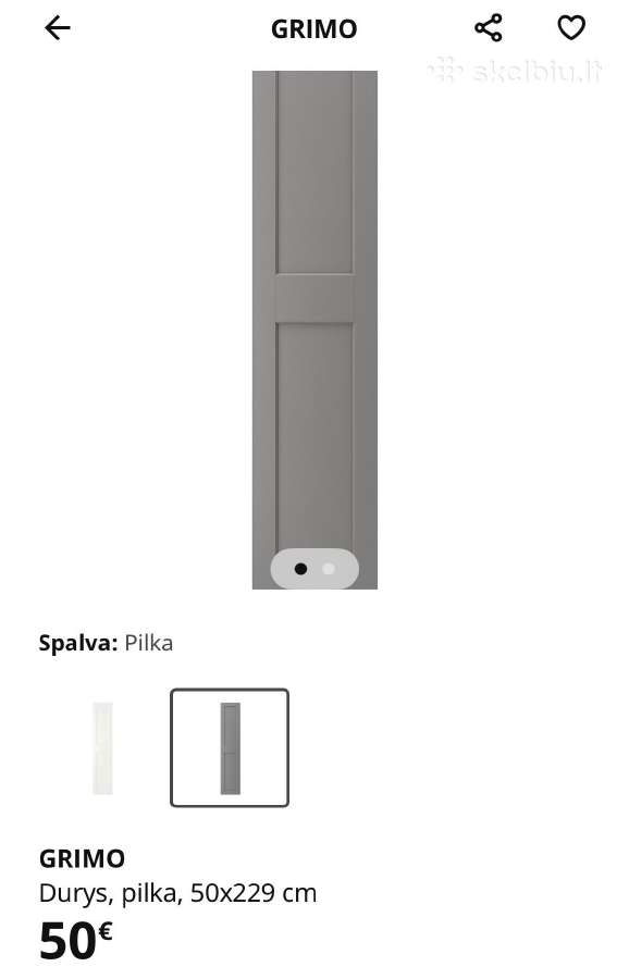 Durys su rankena Ikea Pax - nuotraukos Nr. 2