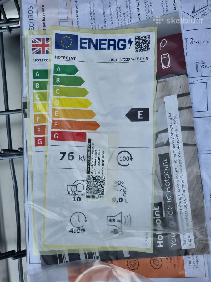 Naujos įm, 45 cm, Hsio3t223 Ece + garantija - nuotraukos Nr. 9