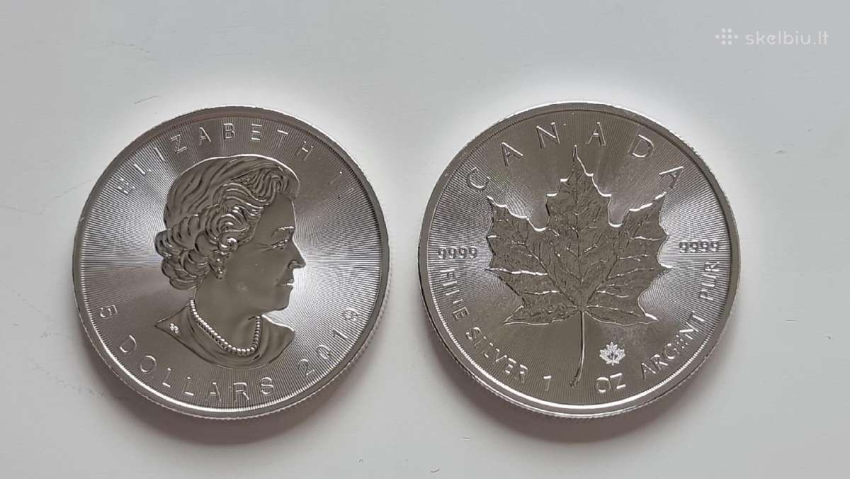 Parduodu Kanados sidabrinius klevus, 66 Eur/oz - nuotraukos Nr. 2