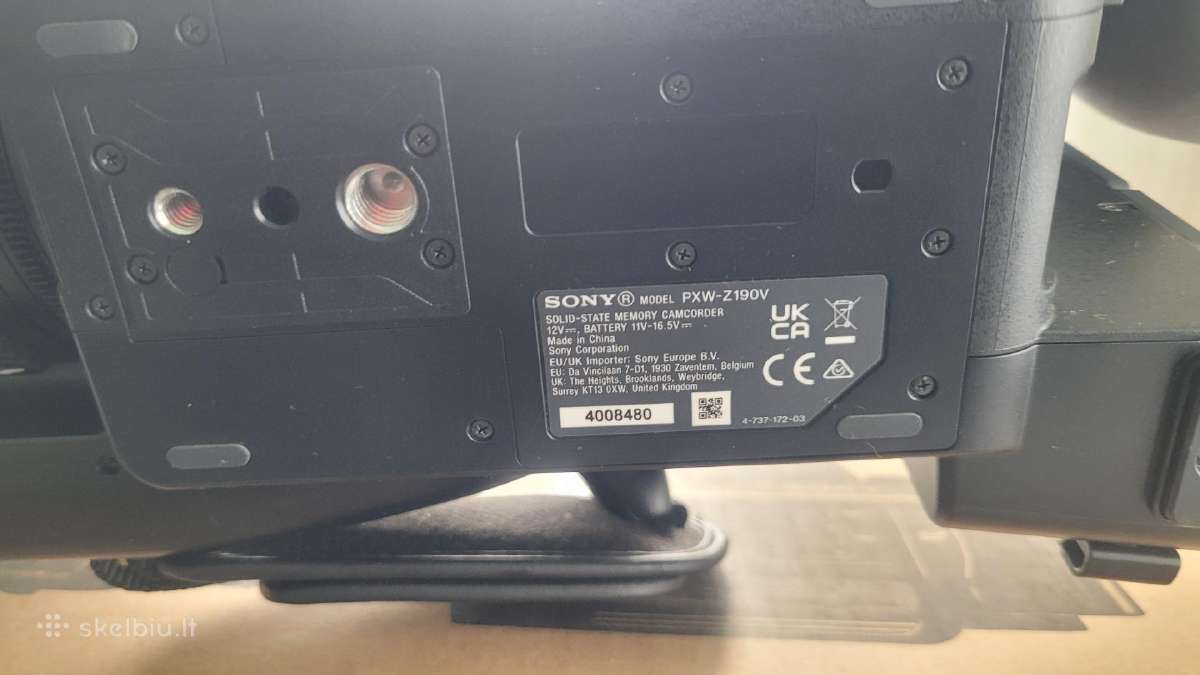 Filmavimo kamera Sony pxw z190v - nuotraukos Nr. 12