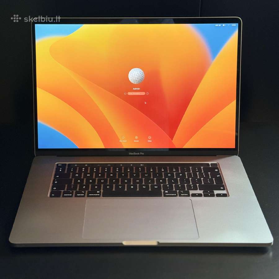 MacBook Pro 16" 2019 Intel i7 16 GB RAM 500 - nuotraukos Nr. 2