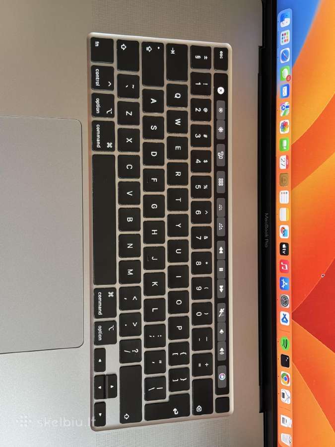 MacBook Pro 16" 2019 Intel i7 16 GB RAM 500 - nuotraukos Nr. 4