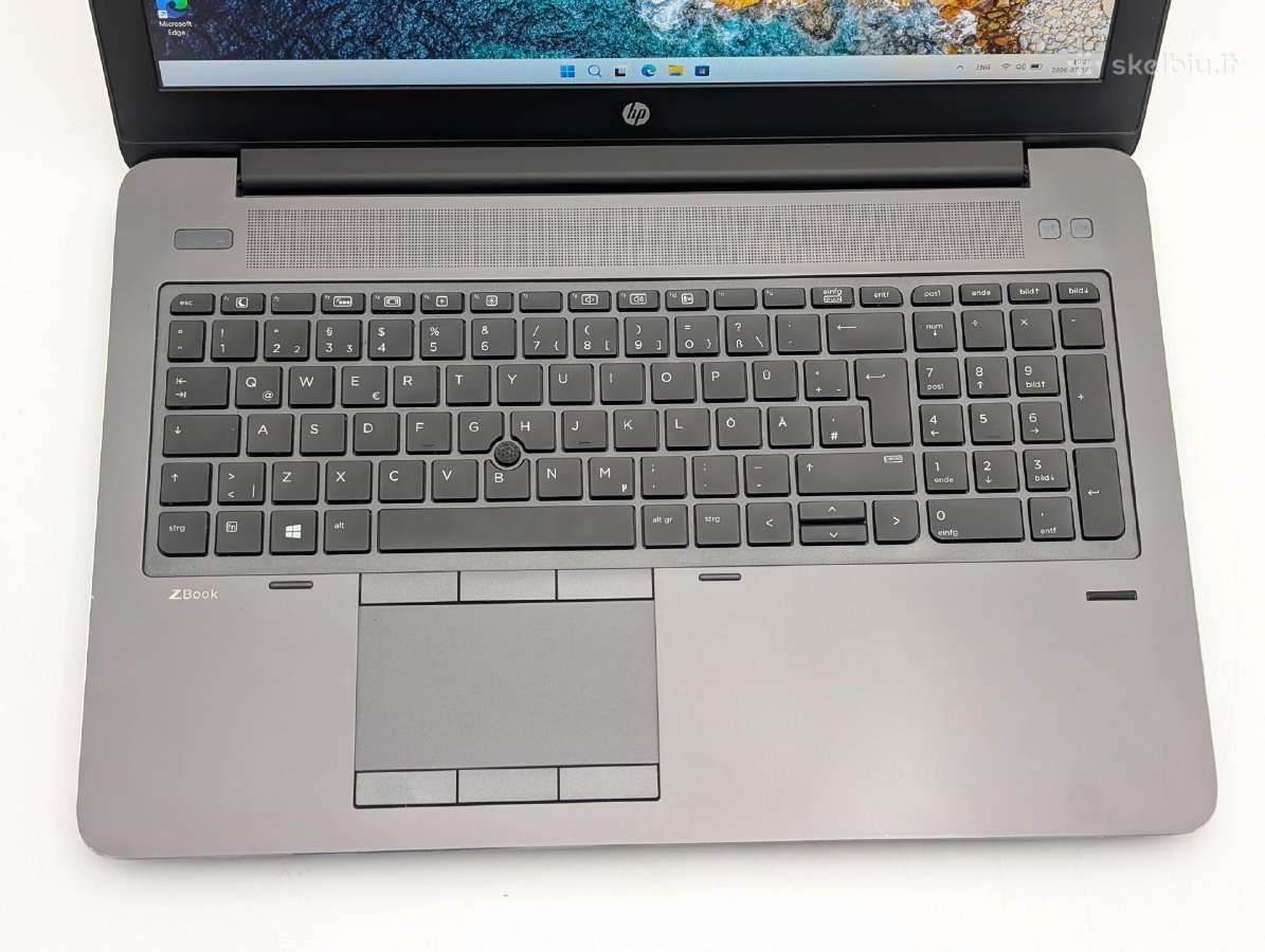 Hp Zbook 15 G3 i7 8gb 256gb Quadro M1000m Darbui - nuotraukos Nr. 4