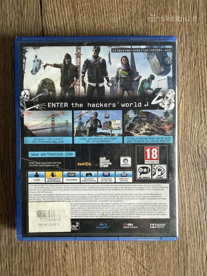 Watch dogs 2 ps4 - nuotraukos Nr. 2