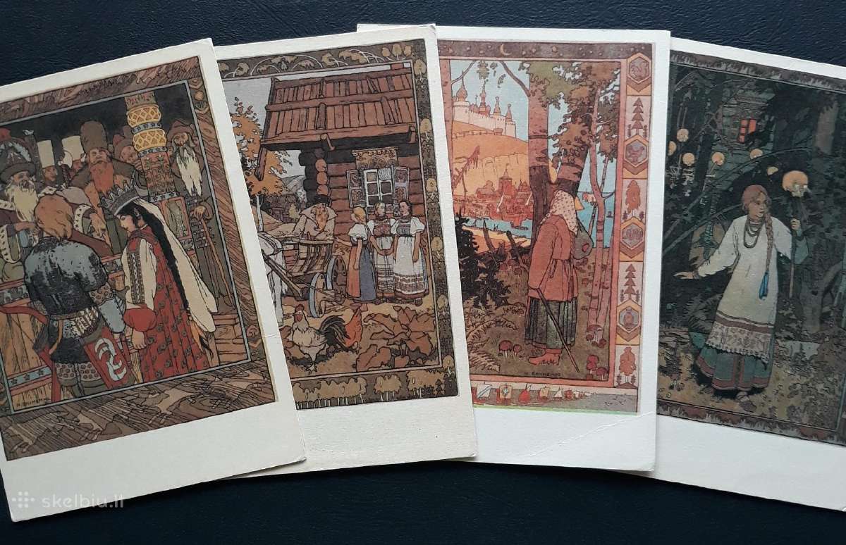Rinkinys 1975 Pasakos, Bilibin 16vnt - nuotraukos Nr. 3