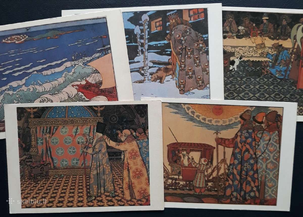Rinkinys 1975 Pasakos, Bilibin 16vnt - nuotraukos Nr. 5