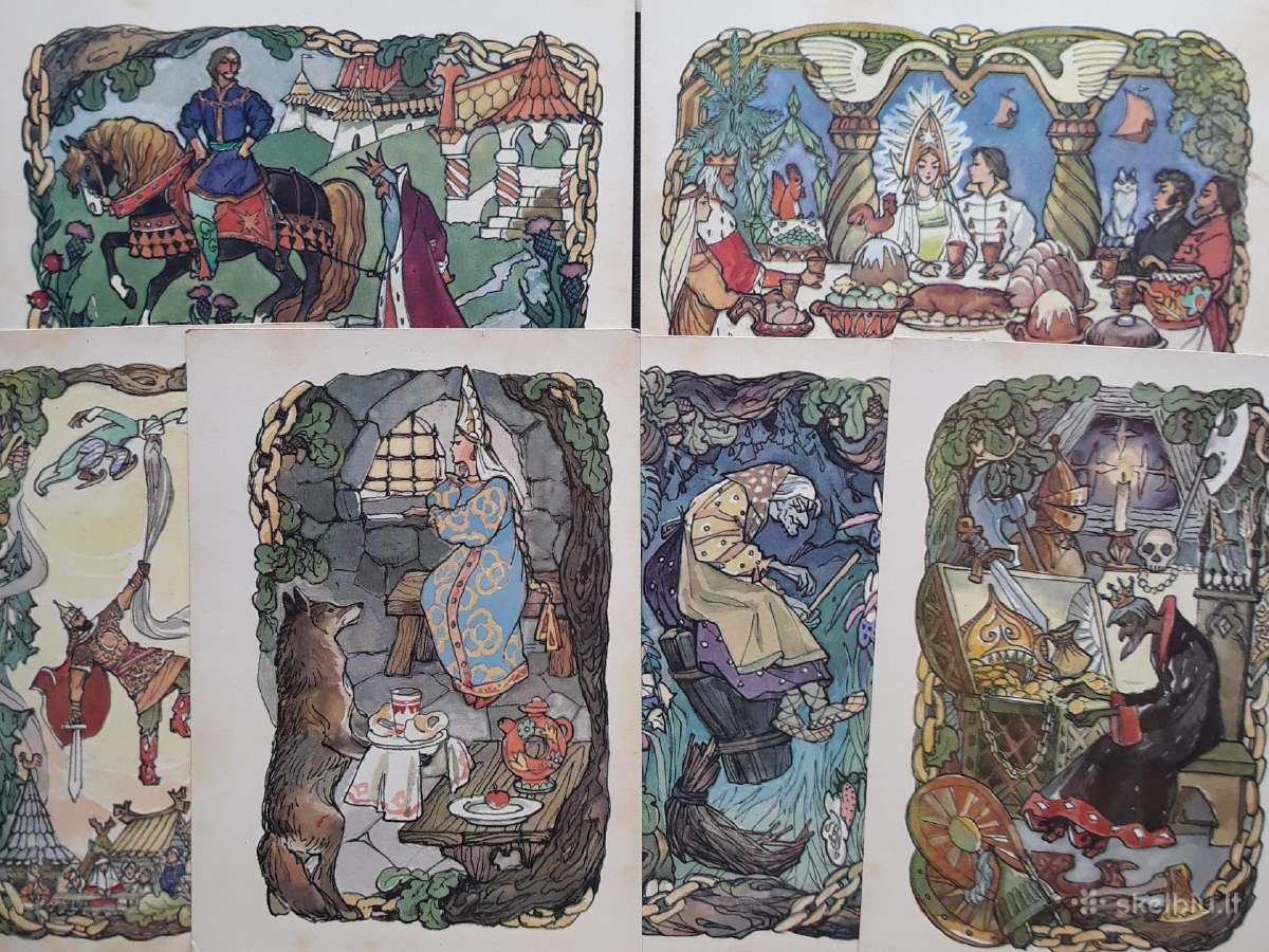 Rinkinys 1976 Puškino pasakos 16vnt - nuotraukos Nr. 4