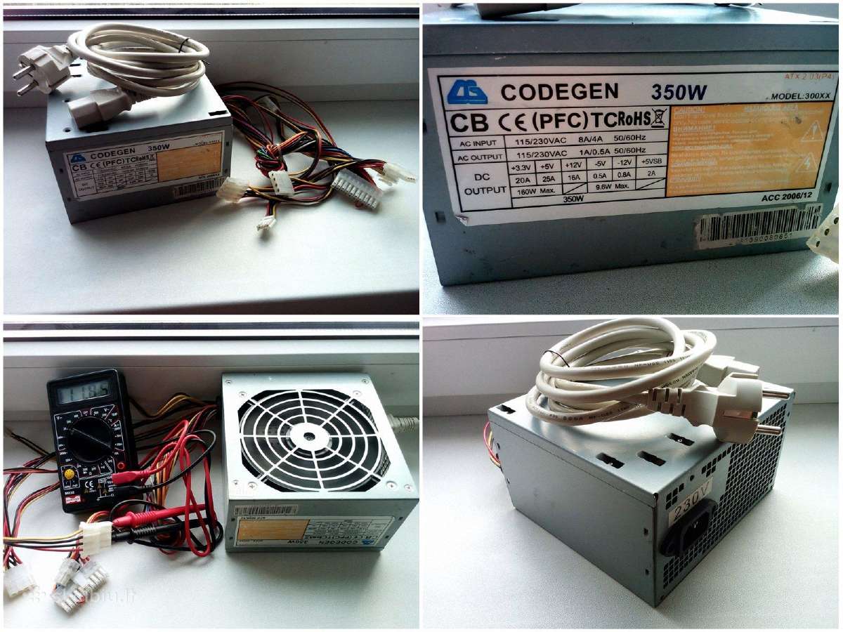 Codegen 350w maitinimo blokas - nuotraukos Nr. 6