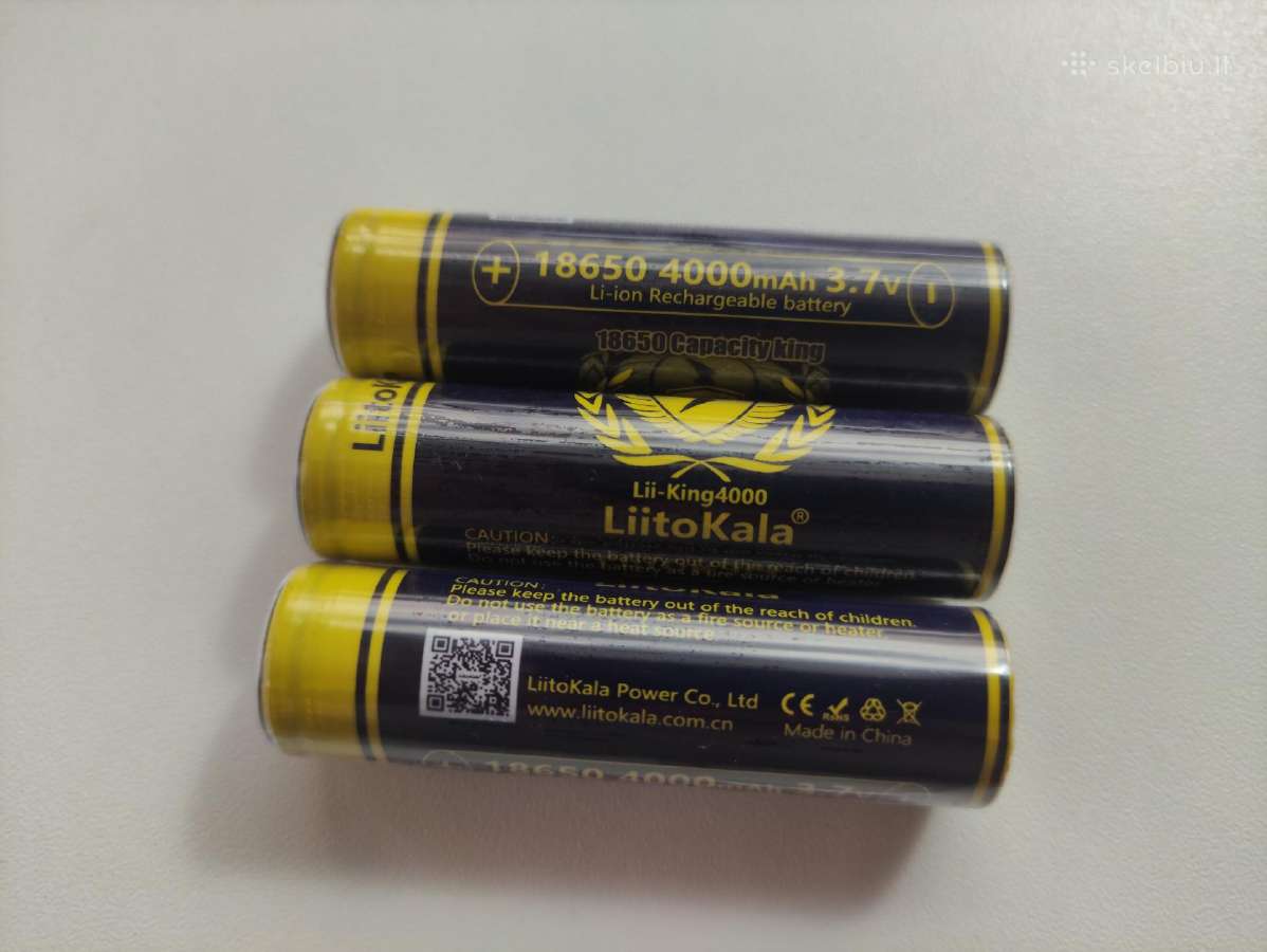 18650/18350/14500 licio baterijos - nuotraukos Nr. 2