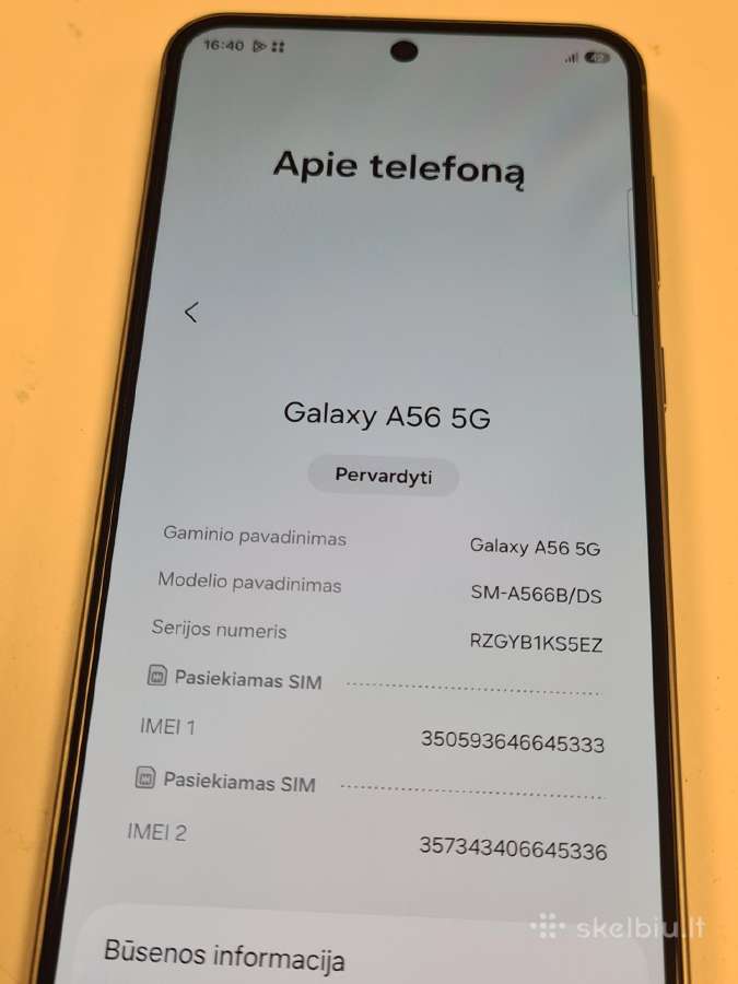 Samsung Galaxy A56 5G (Blokuotas Imei) - nuotraukos Nr. 3