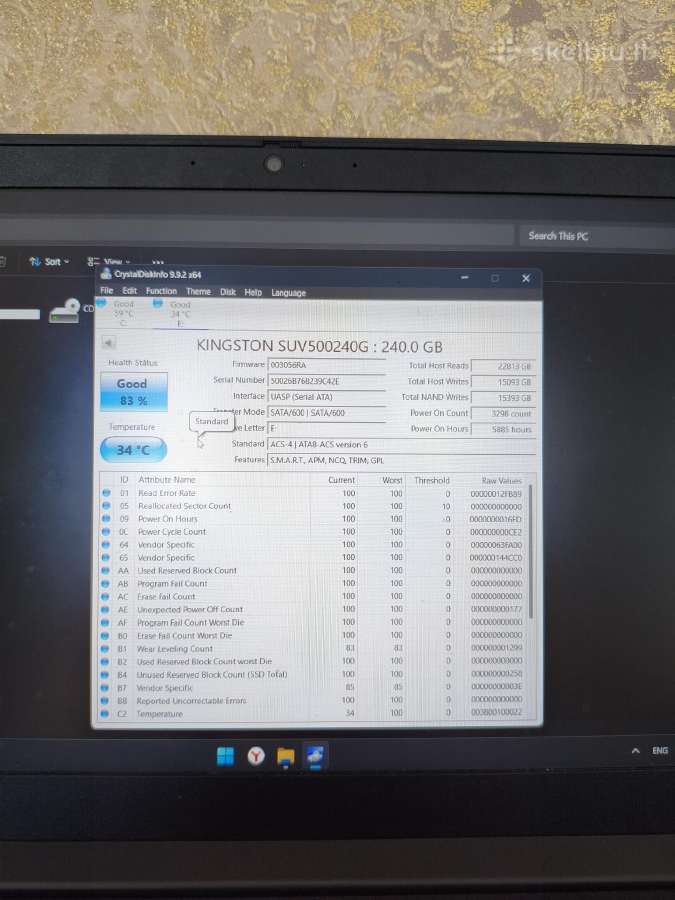 Sata SSD 256gb - nuotraukos Nr. 3