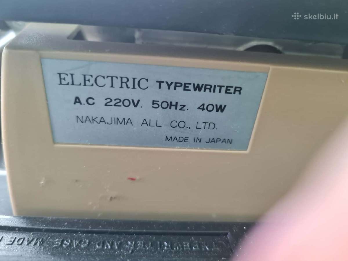 Japoniška elektrinė rašomoji mašinėlė Nakajima 780 - nuotraukos Nr. 2