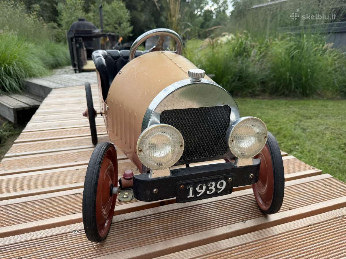Vintažinis vaikiškas automobilis retro stiliaus - nuotraukos Nr. 3