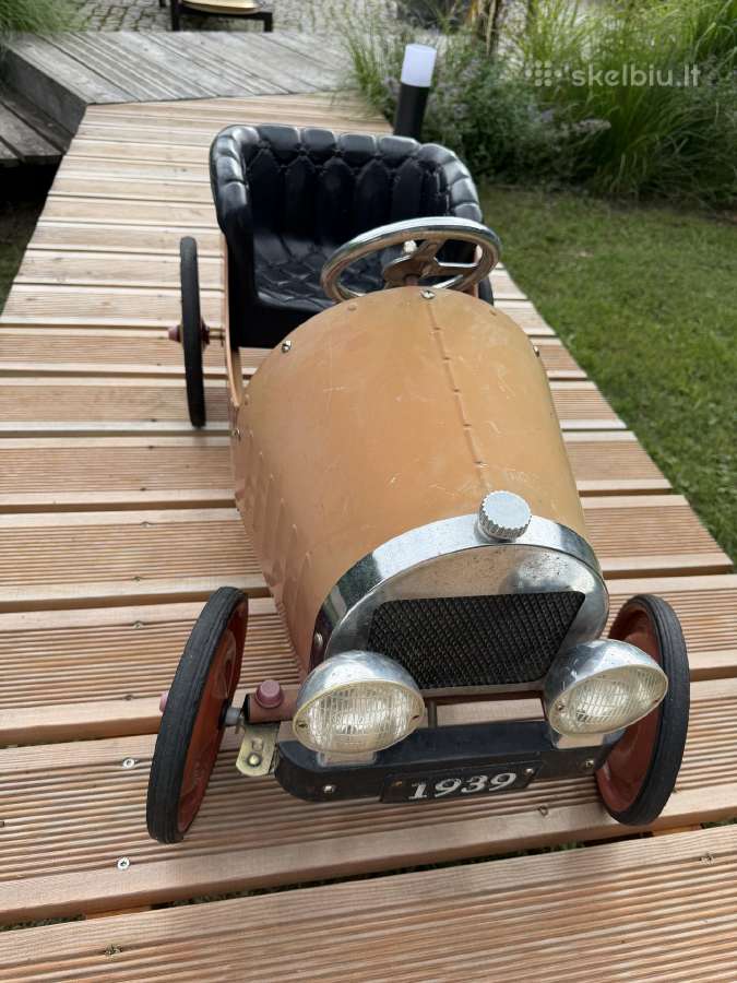 Vintažinis vaikiškas automobilis retro stiliaus - nuotraukos Nr. 4