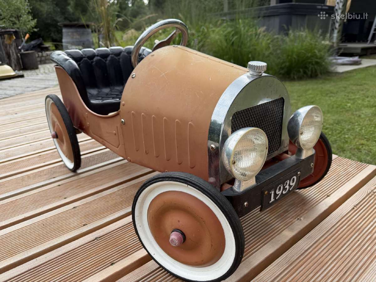 Vintažinis vaikiškas automobilis retro stiliaus - nuotraukos Nr. 6