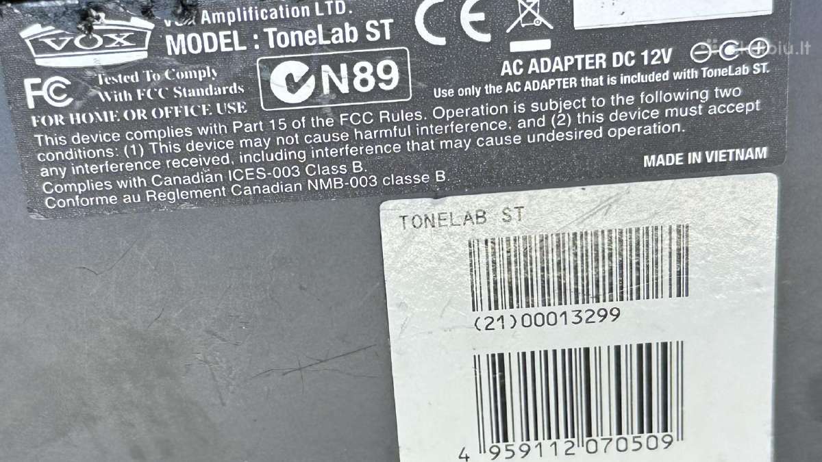 Vox Tonelab St Lempinis gitaros procesorius - nuotraukos Nr. 5
