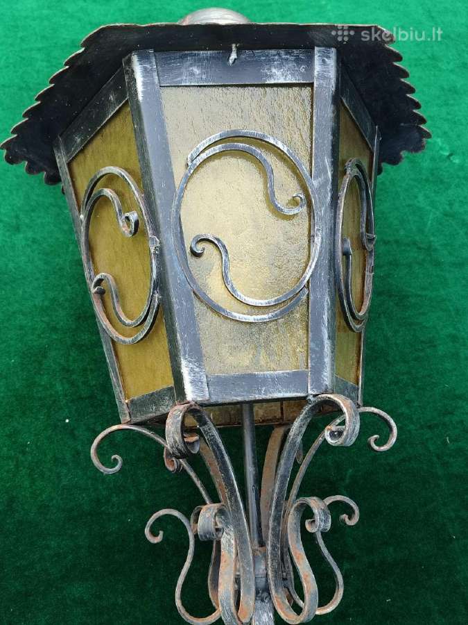 Vintažiniai kalvio darbo sieniniai šviestuvai - nuotraukos Nr. 5