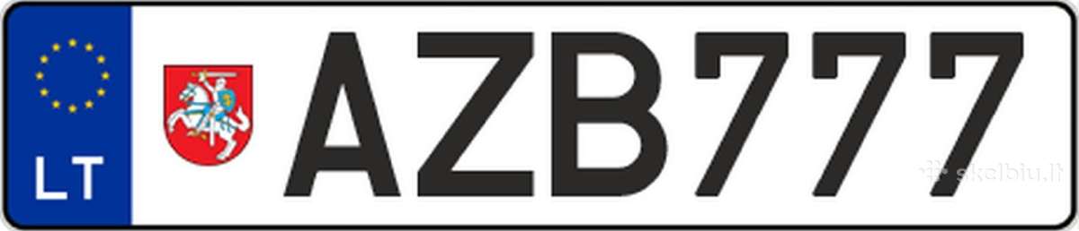 Valstybiniai numeriai Azb777 - nuotraukos Nr. 4