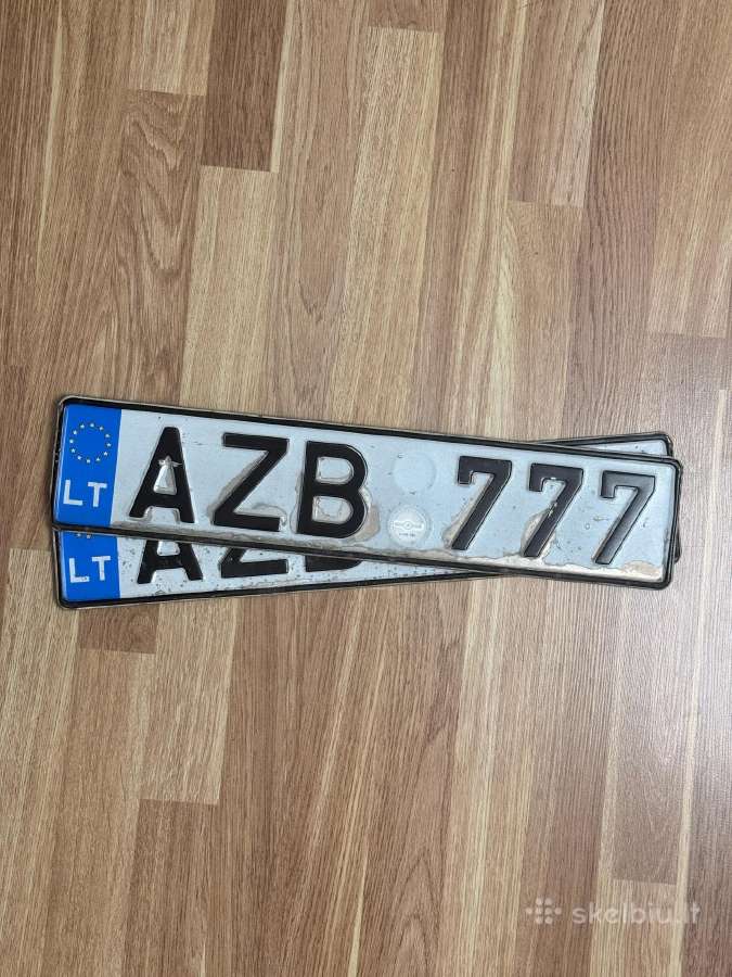 Valstybiniai numeriai Azb777 - nuotraukos Nr. 2