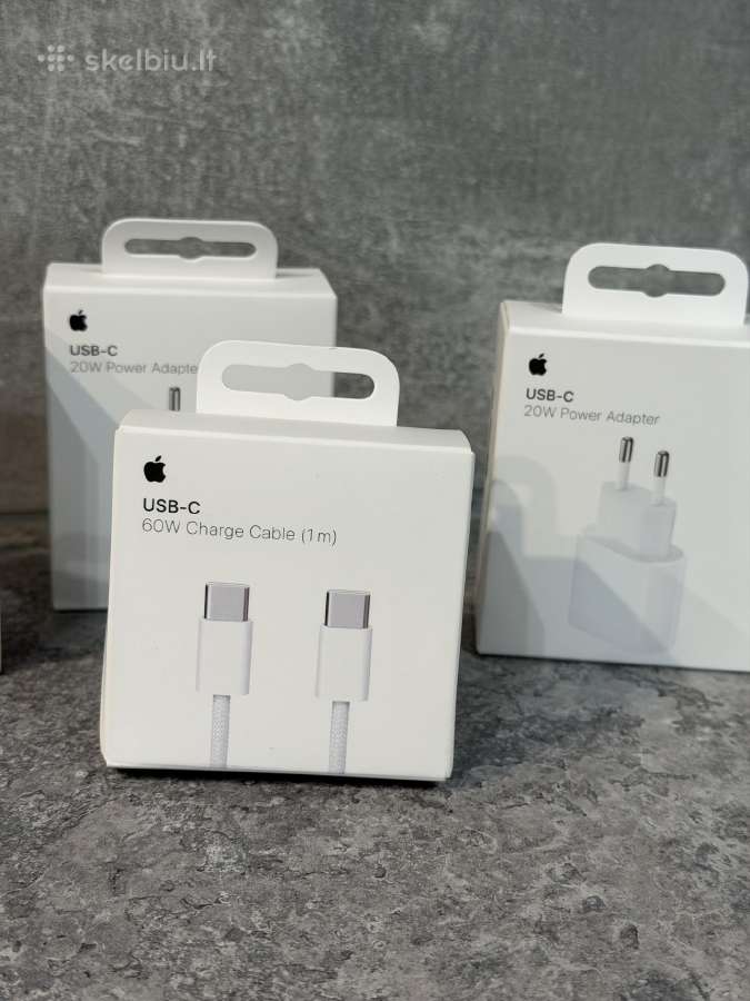 Naujas! Apple 20w Usb-c įkroviklis ir laidai - nuotraukos Nr. 3