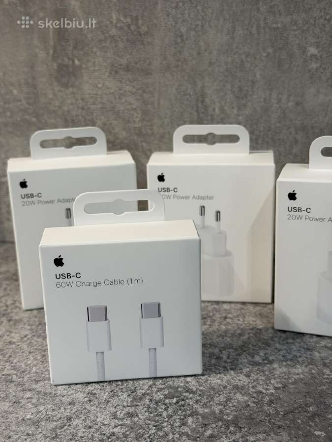 Naujas! Apple 20w Usb-c įkroviklis ir laidai - nuotraukos Nr. 4