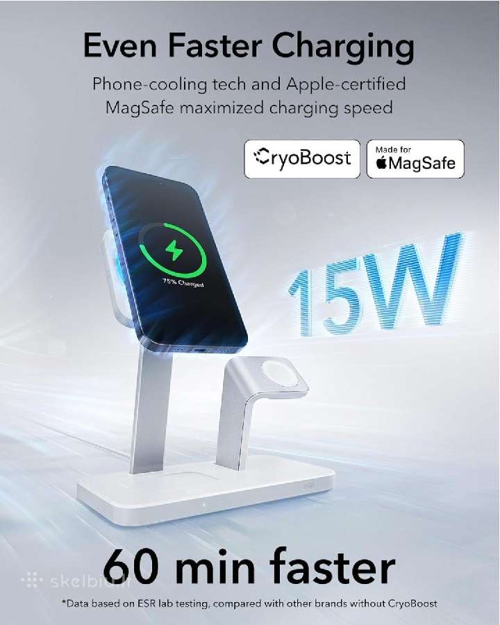Esr 3-in-1,belaidis telefono Įkroviklis,25w - nuotraukos Nr. 2