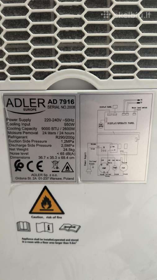Adler Ad 7916 kondicionierius - nuotraukos Nr. 2