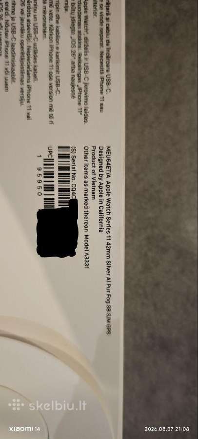 Apple watch 11 42mm GPS - nuotraukos Nr. 2