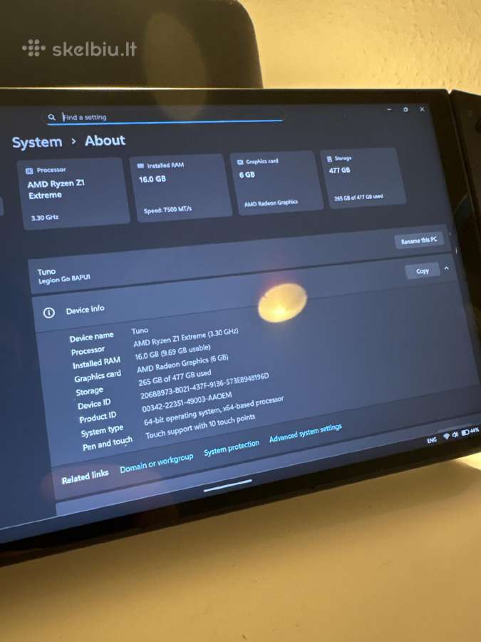 Lenovo Legion Go 512gb + Docking Station - nuotraukos Nr. 2