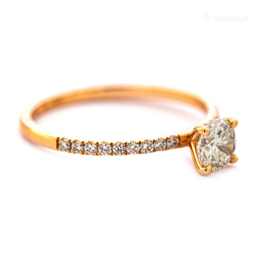 Sužadėtuvių žiedas su briliantais (0,78ct) - nuotraukos Nr. 2