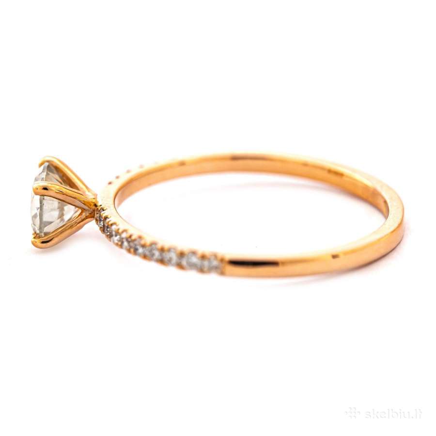 Sužadėtuvių žiedas su briliantais (0,78ct) - nuotraukos Nr. 4