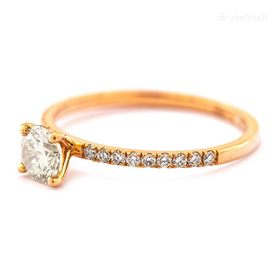 Sužadėtuvių žiedas su briliantais (0,78ct) - nuotraukos Nr. 5