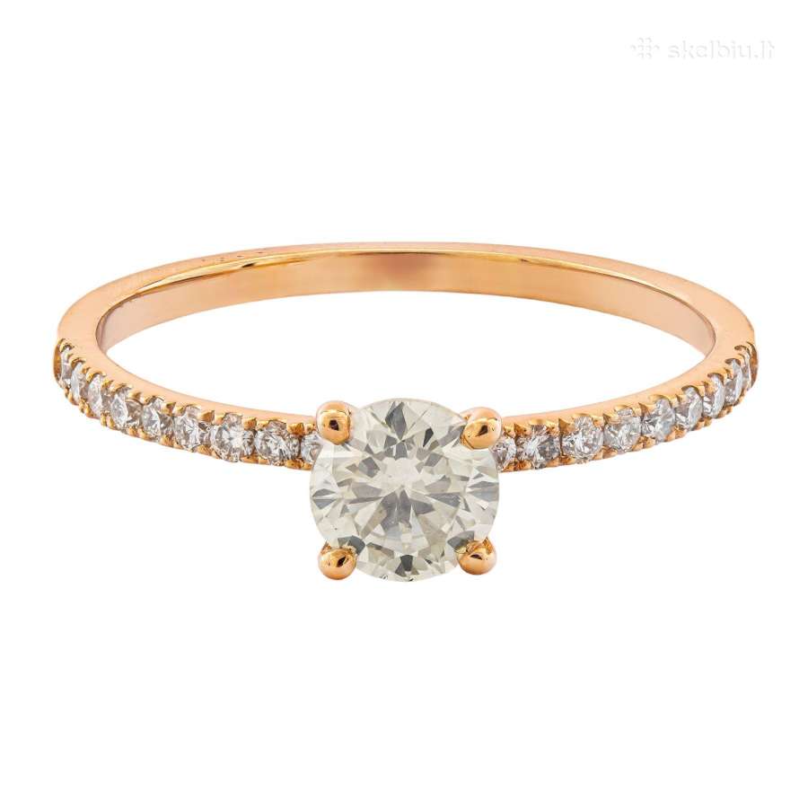 Sužadėtuvių žiedas su briliantais (0,78ct) - nuotraukos Nr. 8